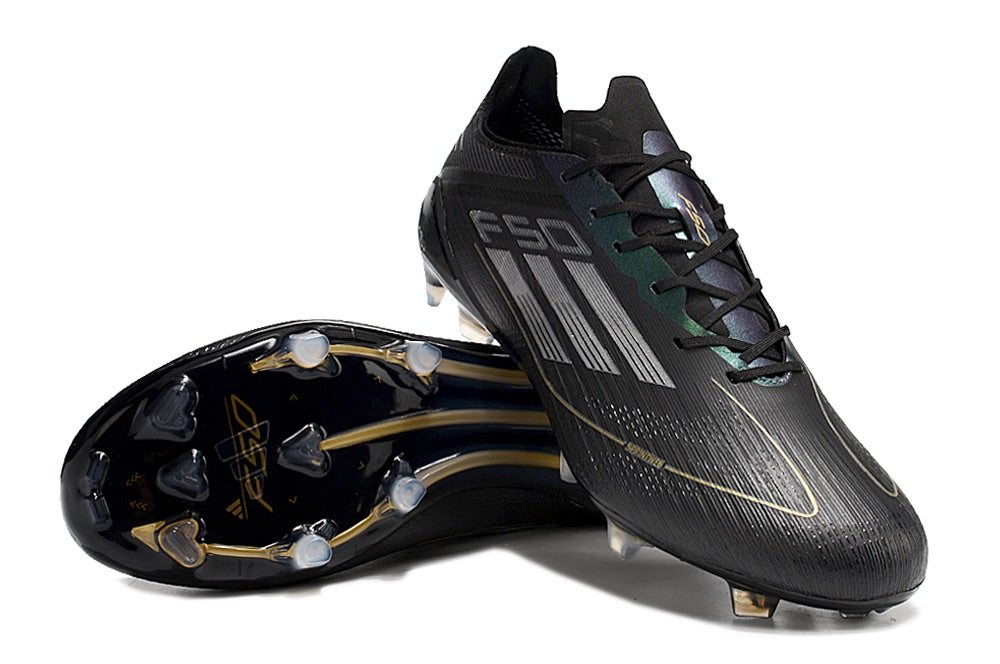 Adidas f50 swart en goud